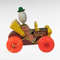 Vintage Fisher Price Jalopy Pull Toy | Classic Wooden Toy Car | Collectible Toy | 1960s Toy | Gift for Toddler