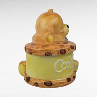 Vintage Willits Designs Bear with Honey Pot Musical Cookie Jar | Collectible Cookie Jar | Kitchen Decor | Unique Gift