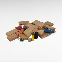 Vintage 1971 Playskool Village Wood Block Set | 91 Piece Set | Classic Wooden Blocks | Educational Toy | Collectible Playskool
