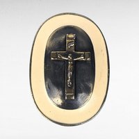Vintage 1976 Oval Metal Belt Buckle with Cross | Religious Belt Buckle | Christian Gift | Collectible Buckle