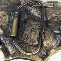 Vintage 1982 Leaping Buck & Doe Belt Buckle | Hunting Belt Buckle | Wildlife Buckle | Gift for Hunter