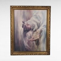 1967 J Reed "Come Unto Me" Framed Lithograph | Religious Art | Jesus Christ Art | Vintage Christian Wall Decor | 16x13 inches
