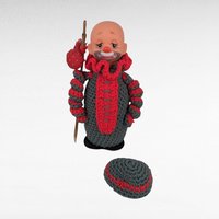 Vintage Hand Crocheted Hobo Clown Doll | Handmade Clown | Crochet Doll | Collectible Doll | Unique Gift