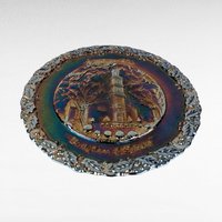 1975 Fenton Christmas Carnival Glass Plate | "Birthplace of Liberty" | Collectible Plate | Vintage Holiday Decor