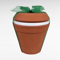 Dept. 56 Flowerpot Pair, "You're In My Heart" & "Apple Of My Eye", 2001 Figurines with Clay Pots, Vintage Home Decor, Gift for Gardeners