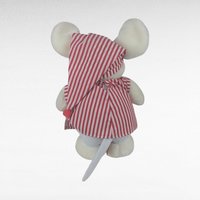 Vintage Dakin Plush White Mouse in Striped Pajamas - 10" Collectible Toy, Christmas Decor, Gift for Kids, Nostalgic Plush