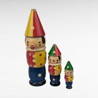 Vintage Fisher Price & Other Toys: Buzzy Bee, Humpty Dumpty, Chug Chug Train, Little Snoop Dog, Nesting Dolls - 6 Piece Collectible Set