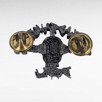 Vintage 1993 Pewter MTV Headbangers Ball Pendant & Pin Set, Starline Jewelry, Music Memorabilia, 90s Nostalgia, Gift for Metalhead