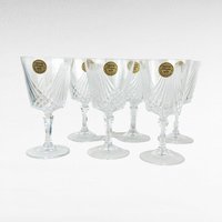 Vintage Crystal D'Arques Water Goblets, Set of 6, Taille Combourg, 25.5cl, French Crystal Glasses, Elegant Tableware,  Gift for Entertaining