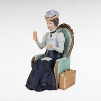 1982 Avon Presidents Club Albee Award Figurine, Vintage Avon Collectible,  Woman in Blue Dress, Sales Achievement Award, Recognition Gift