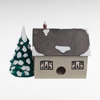 Vintage 1986 Dept 56 Stucco Bungalow Village House, Christmas Village Display, Holiday Decor, Gift for Collector