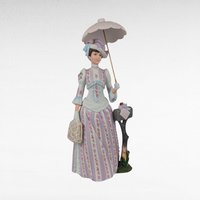 1988 Avon Presidents Club Albee Award Figurine, Vintage Avon Collectible, Woman with Umbrella, Sales Achievement Award, Recognition Gift