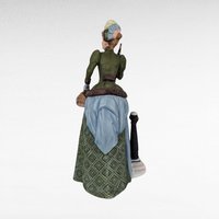 1987 Avon Presidents Club Mrs. Albee Award Figurine, Vintage Avon Collectible, Woman with Umbrella, Sales Achievement Award