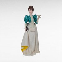 1995 Avon Presidents Club Mrs. Albee Award Figurine, Vintage Avon Collectible, Woman with Teacup,  Sales Achievement Award, Original Box