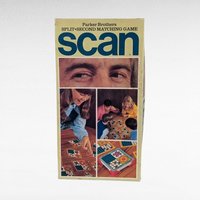 1970 Parker Brothers Scan Card Game, Vintage Matching Game, Family Game, Card Game, Collectible Game, Retro Game
