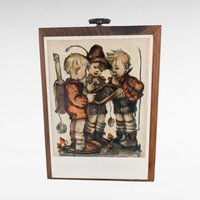 Vintage 1981 ARS Hummel Prints on Wood, Wall Hangings, 6.5x4.75", Goebel, Gift for Hummel Collector, Nursery Decor