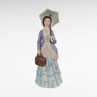 1978 Avon Mrs. Albee Award Figurine, Vintage Avon Collectible, Woman with Umbrella,  Sales Achievement Award,  Ceramic Figurine