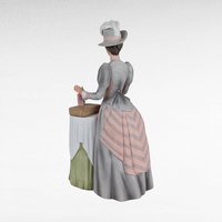 1984 Avon Mrs. Albee Award Figurine, Vintage Avon Collectible, Woman with Perfume, Sales Achievement Award, Ceramic