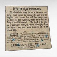 1920s Puzzle Peg Game, Lubbers & Bell, Vintage Educational Game, Brain Teaser, Puzzle Game, Collectible Game, Antique Toy