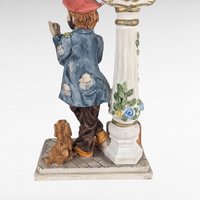 Vintage Crosa Quartz Clock, Hobo and Dog Figurine, Table Clock, Collectible Clock, Whimsical Decor, Unique Gift, Home Decor