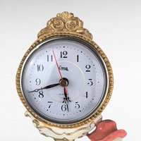 Vintage Crosa Quartz Clock, Hobo and Dog Figurine, Table Clock, Collectible Clock, Whimsical Decor, Unique Gift, Home Decor