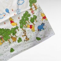 Vintage Nursery Decor Lot, Winnie the Pooh Blanket, Bunny Bank, Rocking Horse Planter, Cake Topper, Gift for Baby Shower