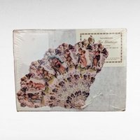 Vintage Teleflora Teapot, 1901 Paper Fan Card, Crayandle Candles Set, Collectible Decor, Gift for Her, Home Decor