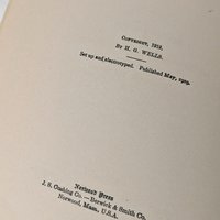 1919 H.G. Wells The Undying Fire, First Edition, Hardcover Book, Antique Book, Science Fiction, Social Commentary