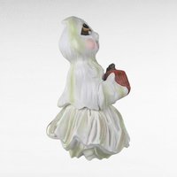 Vintage Holland Mold Ceramic Ghost Light, Halloween Decor, Jack O'Lantern, Ghost with Pumpkin, Collectible Figurine