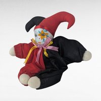 Vintage Jester Doll, Small Clown Doll with Flower, Whimsical Doll, Collectible Doll, Unique Gift