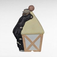Vintage Flambro Emmett Kelly Jr. Clown on Lamp Nightlight, Ceramic Clown Figurine, Circus Decor,  Collectible Clown