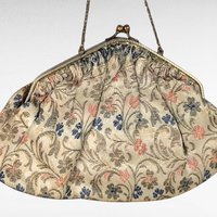 Vintage Floral Carpet Bag, Small Handbag with Mirror, Tapestry Purse, Victorian Style Bag, Gift for Her