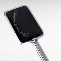 Vintage Black & Silver Hair Brush, Art Deco Style Brush, Vanity Brush, Gift for Her, Boudoir Decor