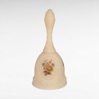 Vintage Fenton Chocolate Rose Cameo Satin Glass Bell, Handpainted Pam Bibbee, Collectible Fenton Glass, Gift for Fenton Collector
