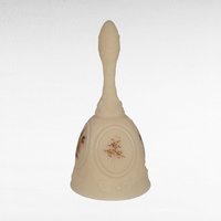Vintage Fenton Chocolate Rose Cameo Satin Glass Bell, Handpainted Pam Bibbee, Collectible Fenton Glass, Gift for Fenton Collector