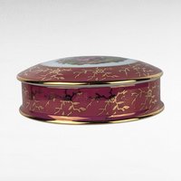 Vintage Limoges Porcelain Lidded Bowl | Fragonard Artisanal | 22k Gold Trim | Victorian Couple | Trinket Box | Gift for Her