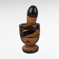 Vintage Handmade Wooden Mortar and Pestle | Rustic Kitchen Decor | Spice Grinder | Herbalism Tool | Unique Gift for Cooks