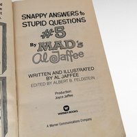 Vintage Mad Magazine, Snappy Answers to Stupid Questions #5, Al Jaffee, Humor Book, Paperback, 1984, Collectible Book, Gag Gift