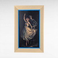 Vintage Framed 1950s Ballet Dancers Print by Cherie - Mid-Century Wall Art - Dance Decor - Ballerina Gift