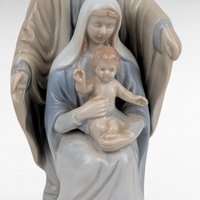 Vintage Roman Porcelain Holy Family Figurine, Religious Home Decor, 5.5" Tall