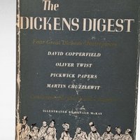 1943 The Dickens Digest, Vintage Hardcover Book, Charles Dickens Abridged Classics, Illustrated by Ronald McKay, Gift for Literature Lovers