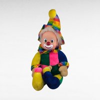 Vintage Rainbow Clown Doll | Sitting Clown | Sleepy Eyes Doll | Collectible Doll | Whimsical Decor