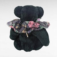 1994 Johnson Creations Green Teddy Bear | Floral Lace Collar | Plush Bear | Collectible Teddy Bear