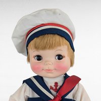 Vintage Effenbee Half Pint Sailor Doll, 10.5" Plastic Doll, Collectible Toy, Nautical Nursery Decor, Boy Doll