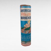 Vintage American Plastic Bricks by Halsam Products - Construction Toy - Incomplete Set