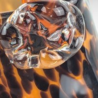 Vintage Art Glass Purse Figurine | Brown and Amber Glass Sculpture | Unique Home Decor | Fall Colors