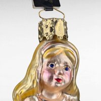 Vintage Midwest Blown Glass Rose Fairy Ornament, Flower Fairy, Figural Glass Ornament, Christmas Decoration, Gift for Collector