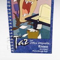 Vintage Looney Tunes Taz Phone Message Book, 1997, Unused, Collectible Cartoon Memorabilia, Gift for Taz Fan, Office Decor