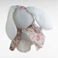 Vintage Plush Bunny Rabbit Lot, Collectible Bunnies, Floral Dresses, Posable Bunny, Commonwealth Bunny, Gift for Easter, Nursery Decor