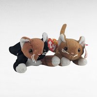 Vintage Ty Beanie Baby Lot, Collectible Beanie Babies, Pouncer, Nip, Chip, Fleece, Ears, Rugged Rusty, Rhine, Gift for Collector